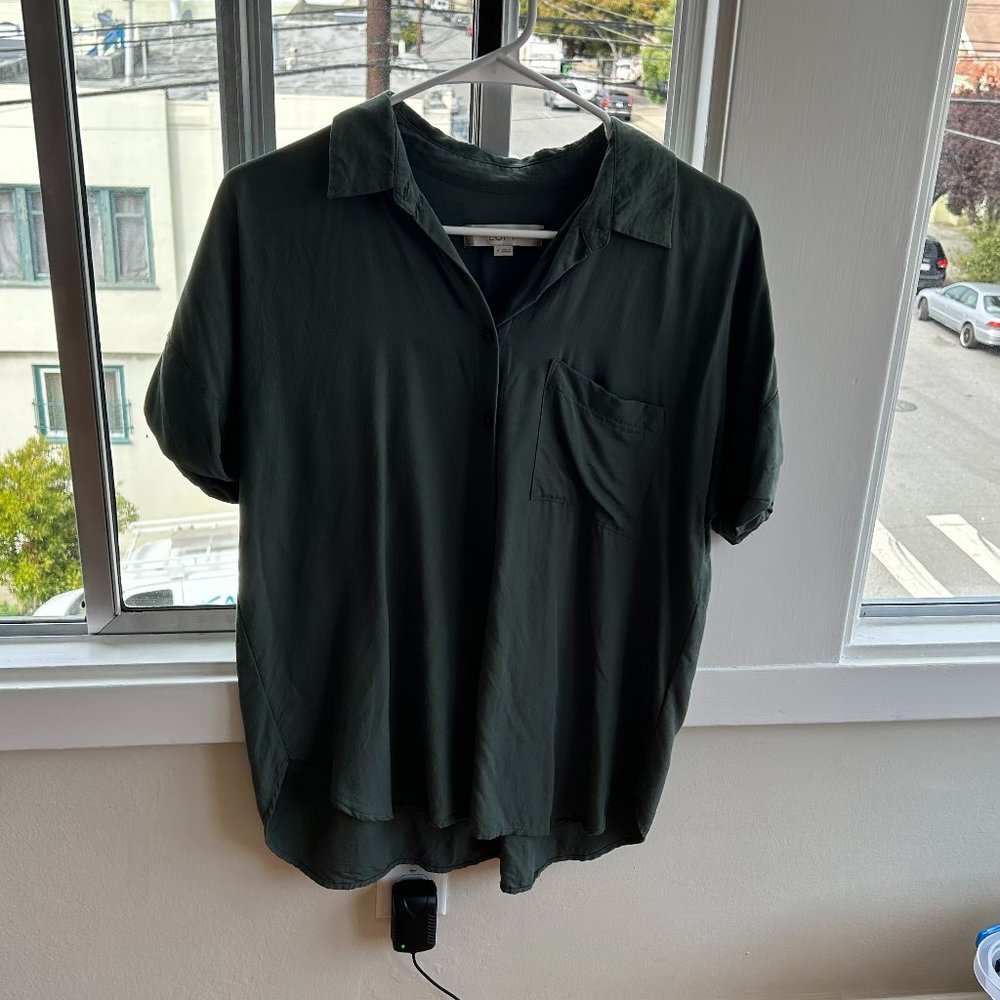 Loft Short-Sleeved Button Up Shirt